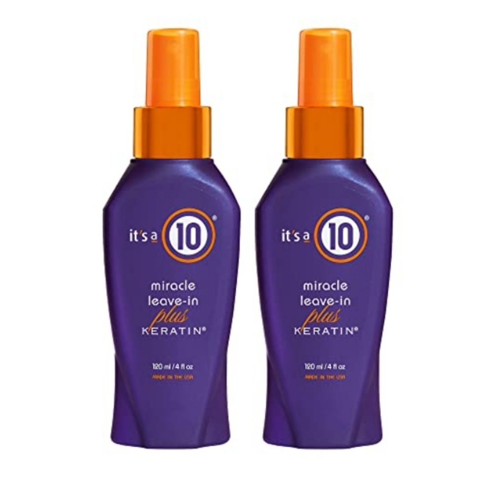 2 Pack It's A 10 Miracle Plus Keratin Leave In Conditioner - 4 Fl Oz